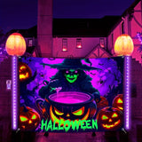 NNETM Witch and Pumpkin Glow-in-the-Dark Halloween Tapestry