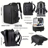 NNETM Men's Double-Shoulder Travel Bag with Password Lock