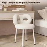 NNETM Vanity Stool with Bow Backrest Butterfly Design