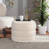 NNETM Storage Stool Mushroom Shape with Plush Seat
