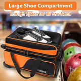 NNETM Bowling Ball Carrier 2-Ball with Divider & Cup Holder