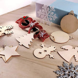 NNETM DIY Wooden Christmas Tree Ornaments Craft Set (60pcs)