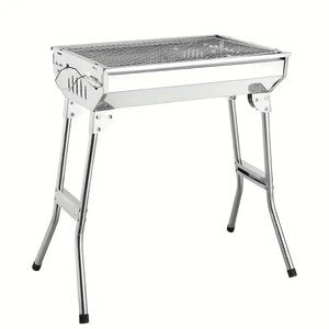 NNETM Portable Foldable Stainless Steel Grill for Outdoor Use