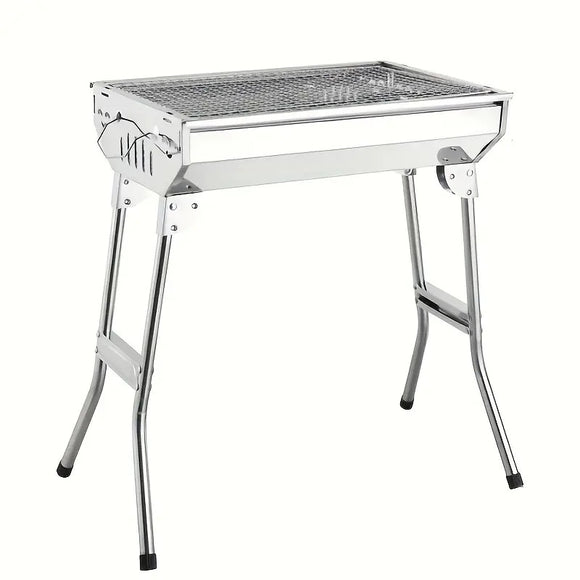 NNETM Portable Foldable Stainless Steel Grill for Outdoor Use