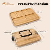 NNETM Bamboo Cheese Tray with Acrylic Lid