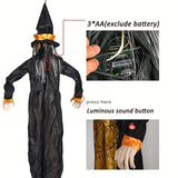 NNETM Motion-Activated Witch Sound Sensing Halloween Decoration