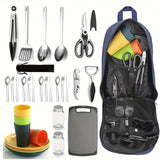 NNETM Camping Cooking Set Outdoor Kitchen Utensils (31pcs)