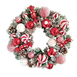 NNETM Classic Flocked Christmas Wreath Door & Wall Decor