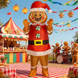 NNETM Inflatable Gingerbread Man Costume Christmas Outfit