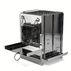 NNETM Folding Grill Mini BBQ Firewood Stove