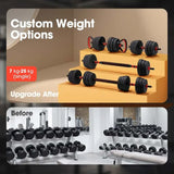 NNETM 7-in-1 Adjustable Dumbbell and Barbell Weight Set