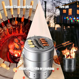 NNETM Charcoal Grill with 30 Skewers