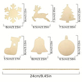 NNETM DIY Wooden Christmas Tree Ornaments Craft Set (60pcs)