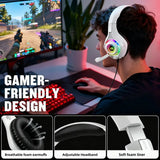 NNETM Gaming Headset with Mic, LED Light & Surround Bass
