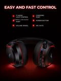 NNETM Wireless Gaming Headset Surround Sound RGB Mic