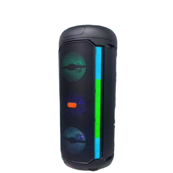 NNETM 5000W Dual 9cm PA Speaker with Mic & Colorful Lights