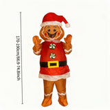 NNETM Inflatable Gingerbread Man Costume Christmas Outfit
