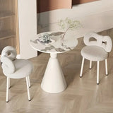 NNETM Vanity Stool with Bow Backrest Butterfly Design