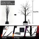 NNETM Halloween Birch Tree Light USB Battery Operated