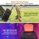 NNETM Fabric Speaker Cover with Zipper Storage Bag