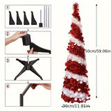 NNETM Red White Spiral Christmas Tree