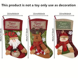 NNETM Christmas Stockings Polyester Hanging Decorations (3 pcs)