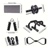 NNETM Ab Workout Set with Push-up Stand (7pcs)