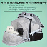 NNETM Expandable Cat Backpack Carrier with 3-Sided Mesh