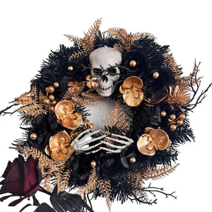 NNETM Gothic Halloween Wreath Door Hanging Decoration