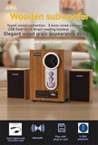 NNETM Wooden Subwoofer Stereo System with USB