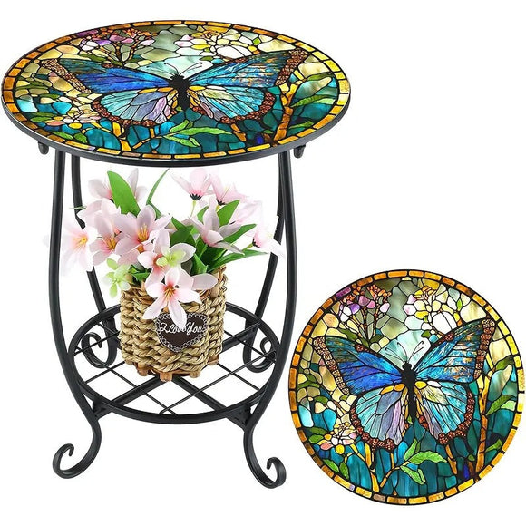 NNETM Metal Side Table Mosaic