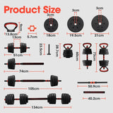 NNETM 7-in-1 Adjustable Dumbbell and Barbell Weight Set
