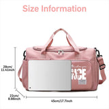 NNETM Large Gym Duffle Bag with Shoe Compartment