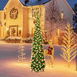 NNETM Green Pop-Up Tinsel Christmas Tree