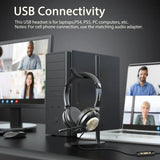 NNETM USB Wired Headset with Noise-Canceling Mic