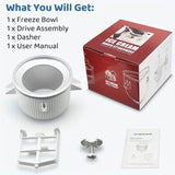 NNETM Ice Cream Maker Bowl Attachment for Kitchenaid Mixer