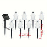 NNETM Solar Halloween Ghost Lights 8 LED Outdoor Decor