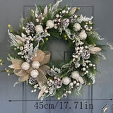 NNETM Christmas Wreath with Pine Cones and White Berries