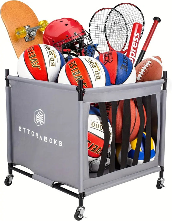 NNETM Ball Storage Cart with Wheels