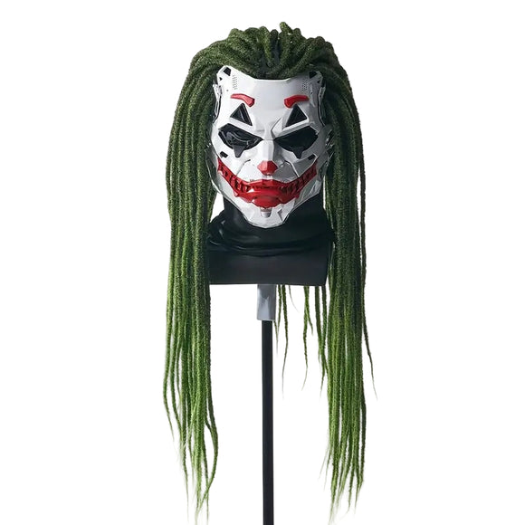 NNETM Joker Clown Costume Mask with Braids