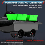 NNETM Remote Control Fishing Bait Boat Double Compartment