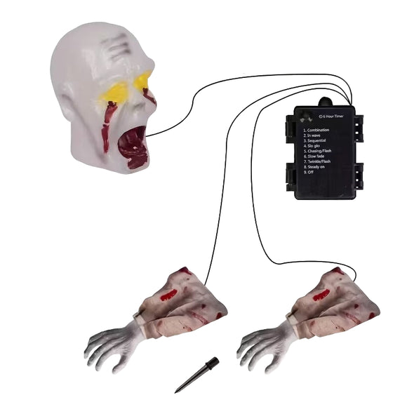 NNETM Glowing Zombie Groundbreaker Halloween Decoration