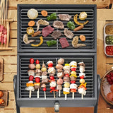 NNETM Charcoal Grill Barrel Portable Stainless Steel BBQ