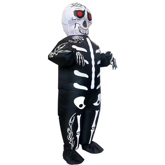 NNETM Halloween Skull Ghost Inflatable Costume Adult
