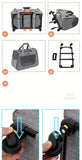 NNETM Pet Rolling Carrier with Detachable Wheels