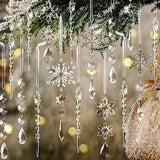 NNETM Crystal Christmas Ornament Set Hanging Decor (20PCS)