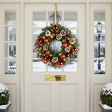 NNETM Pre-Lit Christmas Door Wreath LED Decor