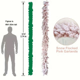 NNETM Pink Christmas Garland Pine Cedar