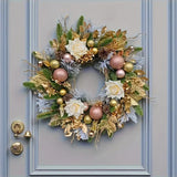 NNETM Golden Bow Christmas Wreath