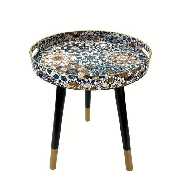 NNETM Round Serving Tray with Detachable Legs